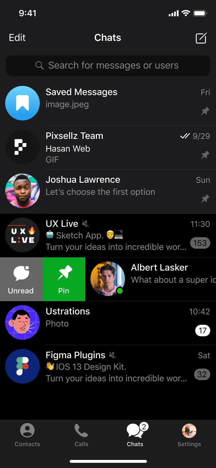 Telegram interface